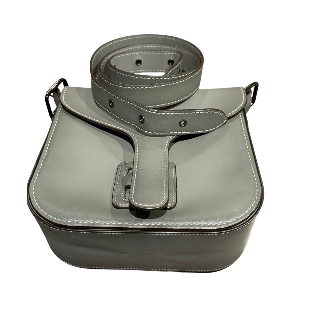 Coach Originals Courier Bag 78805 Gray Glovetanned Leather Crossbody